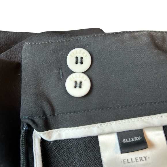 ELLERY Sinuous Cropped Bell Bottom Suit Pants Side Zip Wool Blend Sz.4 - Picture 11 of 16